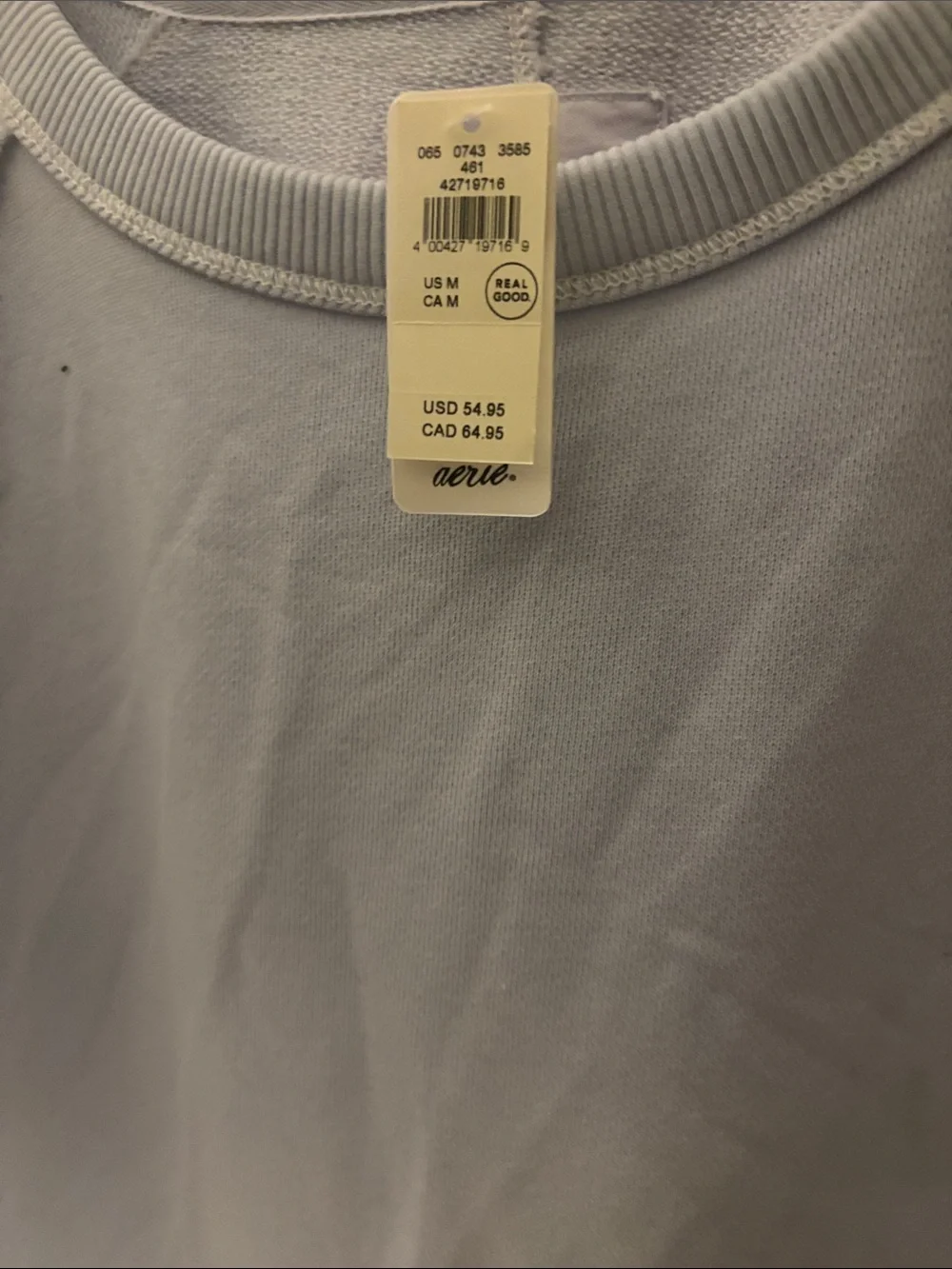 aerie Light Blue Crewneck Sweatshirt - Picture 2 of 2